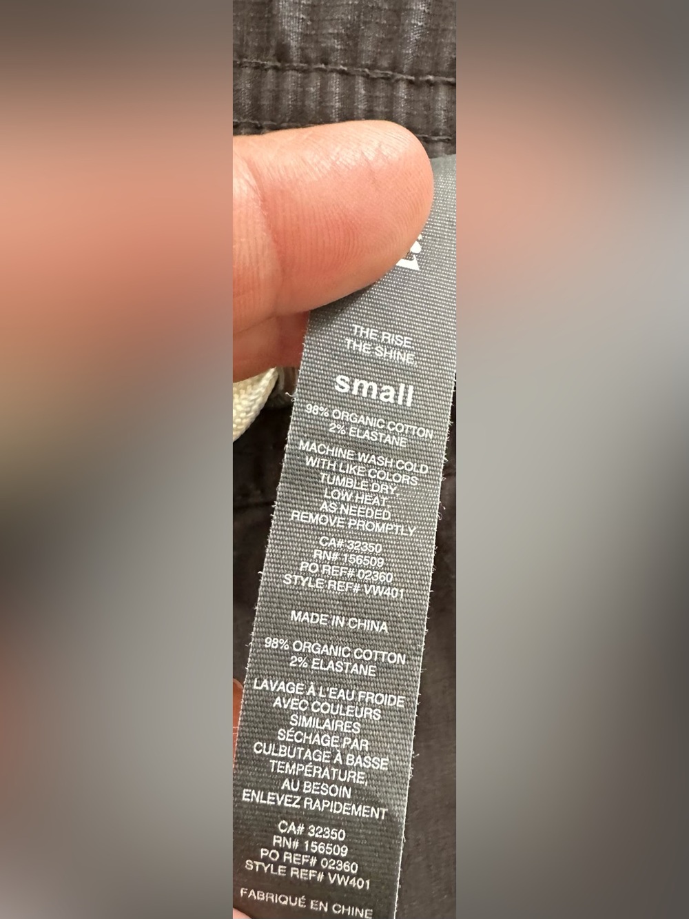 Vuori Ripstop Pant charcoal grey vw401 size small - Picture 8 of 8